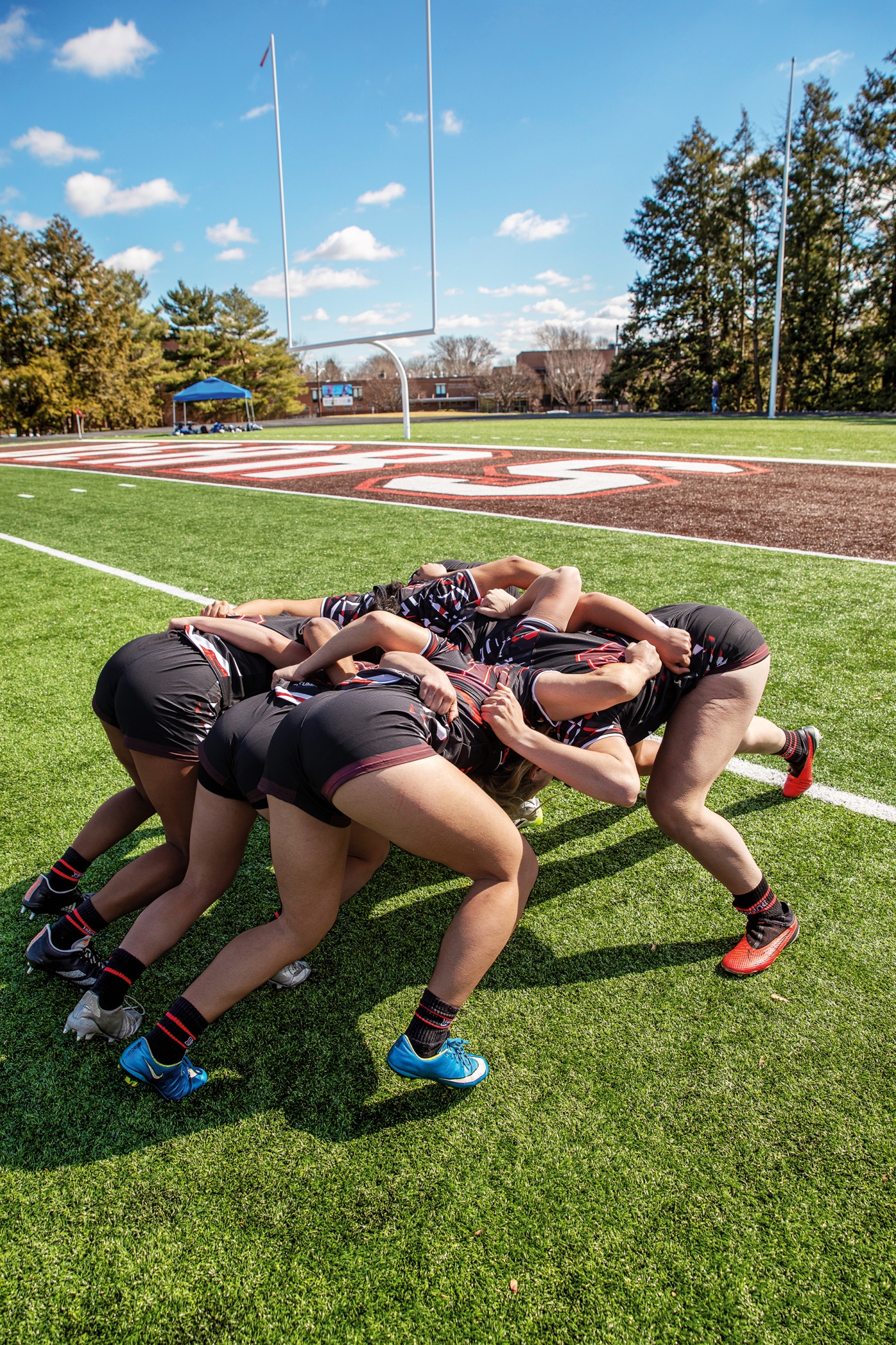 photo of the rugby team at practice